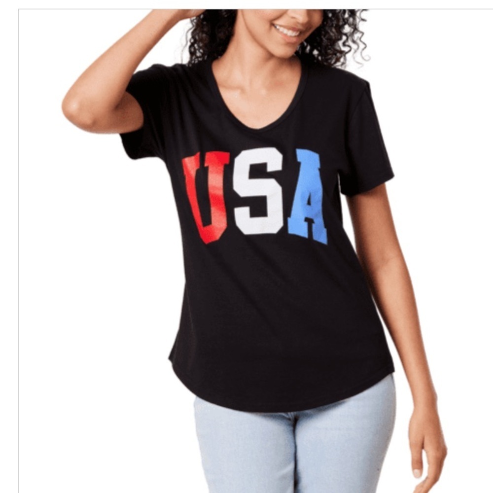 General Standard USA Graphic T-Shirt Black Size XL Made in USA